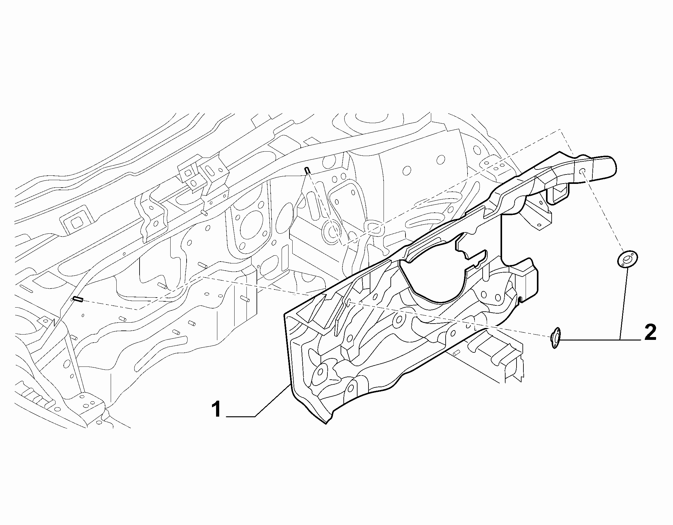 70522-010 BONNET AND ENGINE PADDING AND INSULATION