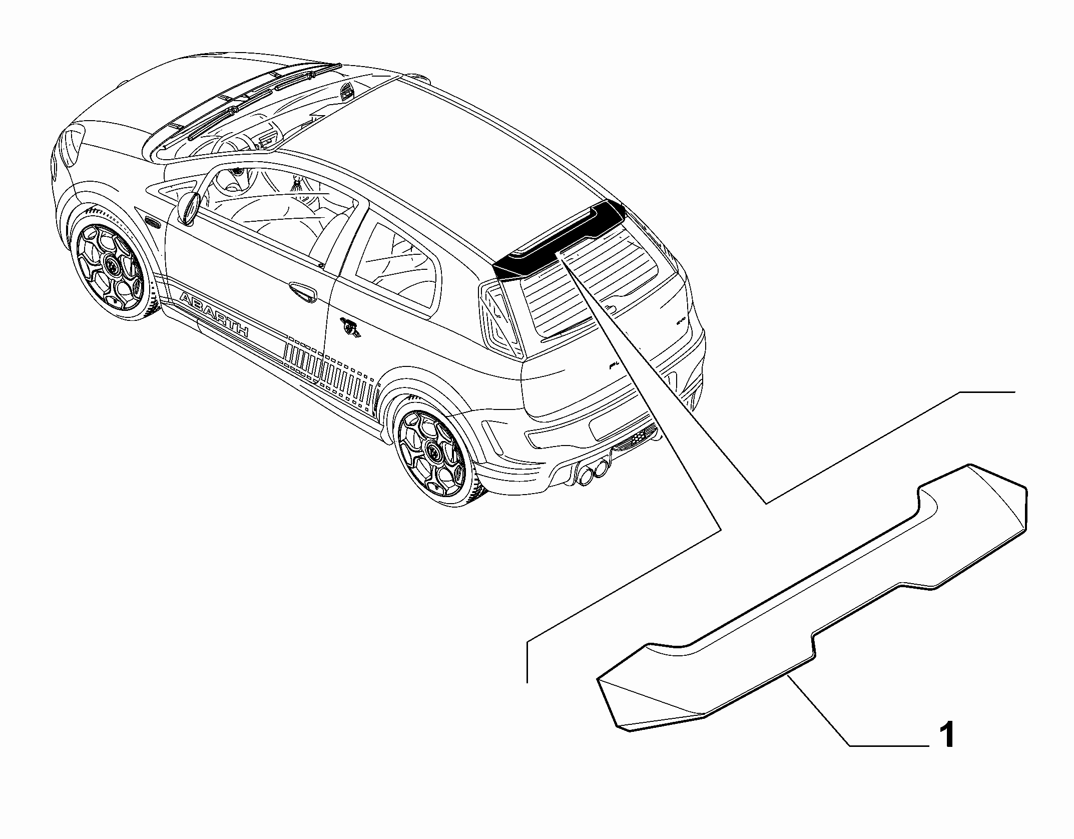 70732-010 REAR DOOR SPOILER