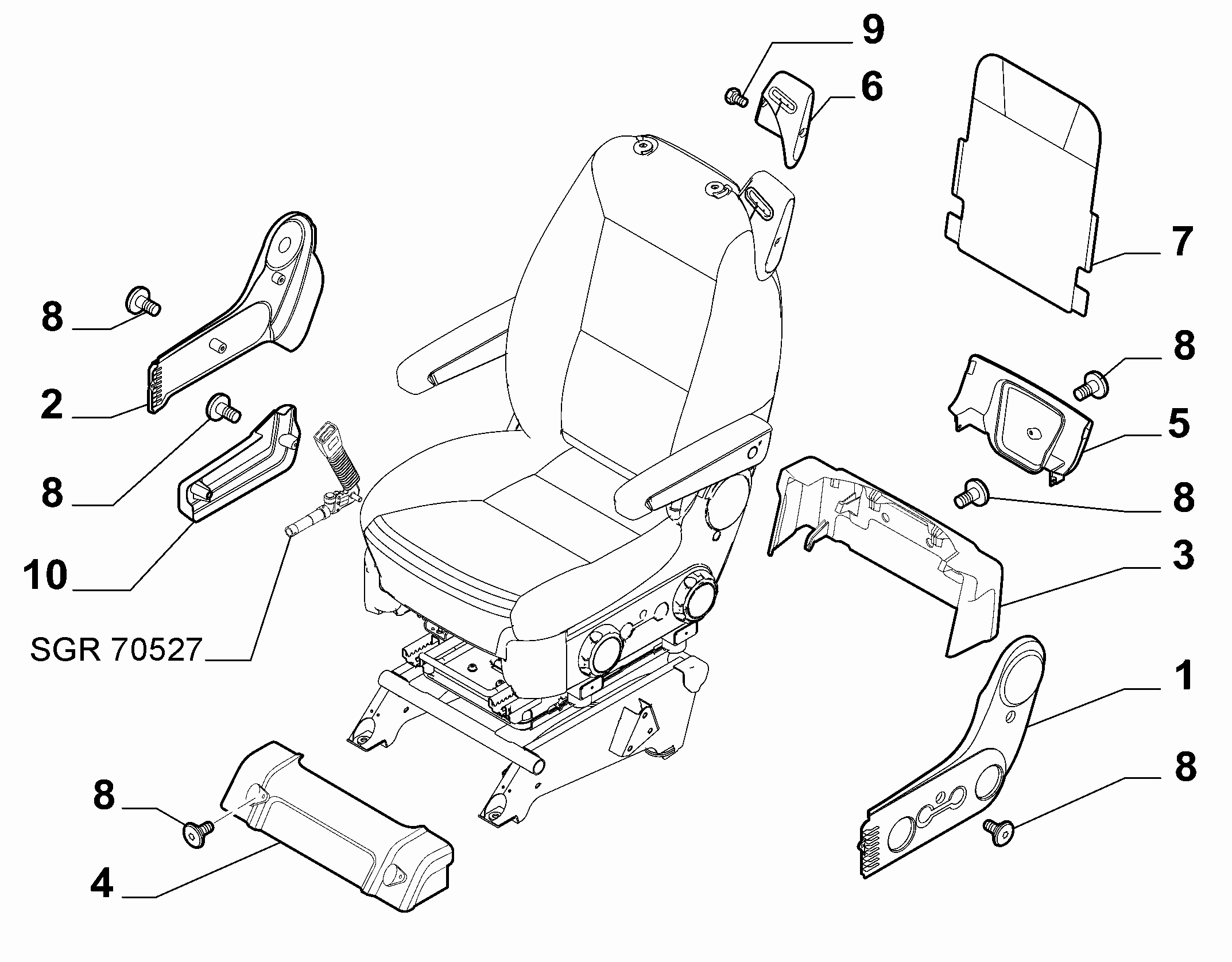70601-061 DRIVER SEAT COVERS