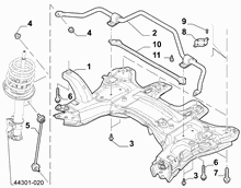 44301-030 CROSS ARM AND TORSION BAR