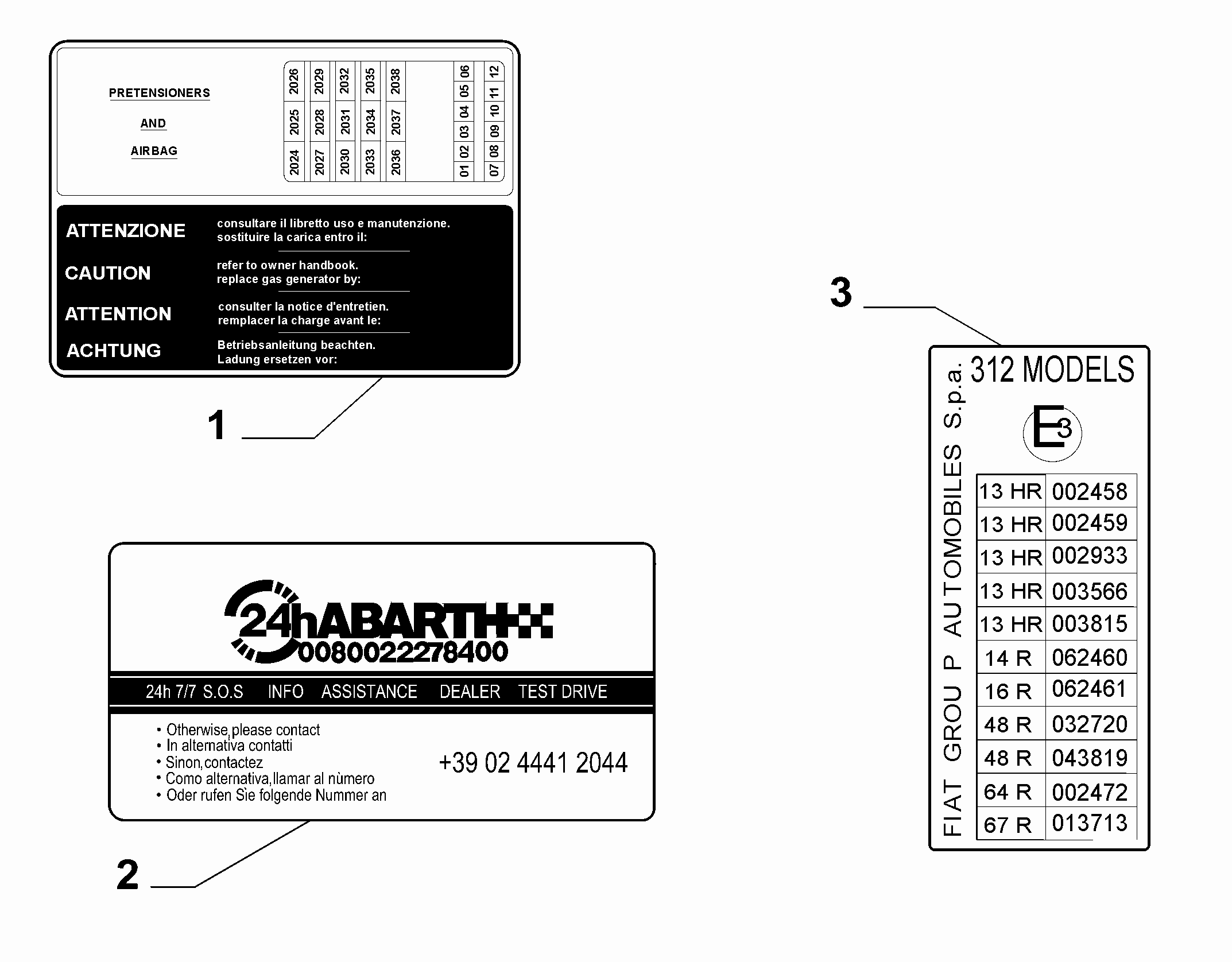 70750-010 ПРЕДУПР. ТАБЛИЧКИ И ИНСТРУКЦИИ 
