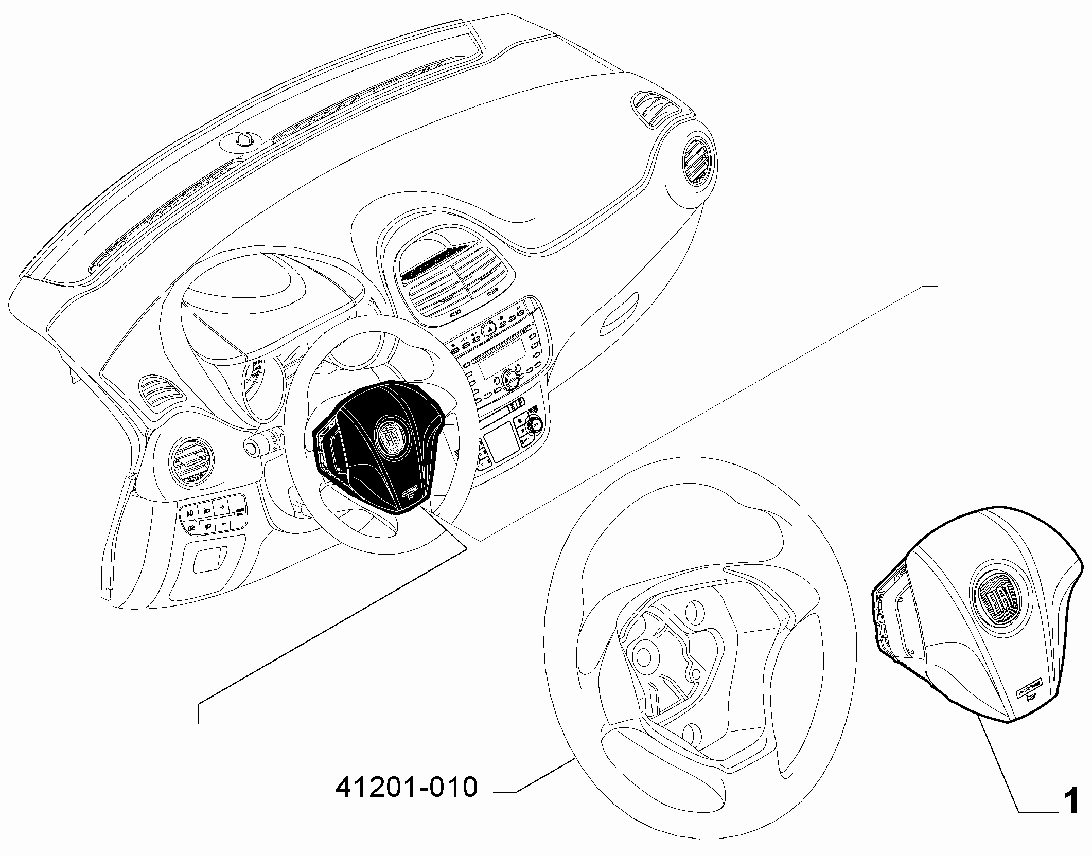 55508-010 DRIVERS AIRBAG