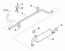 10258-030 REAR AND CENTRAL PIPES