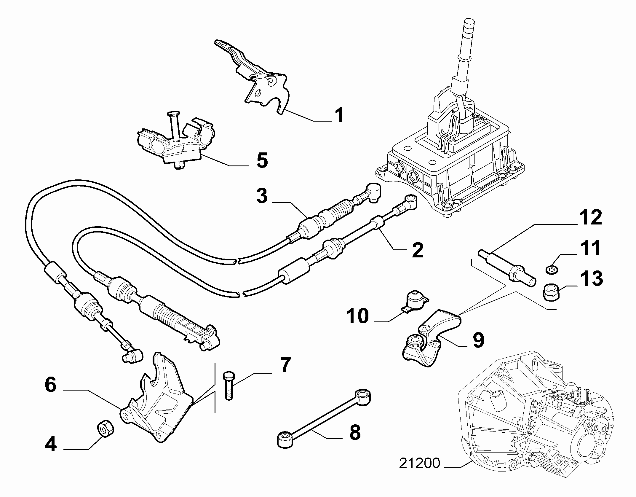 21221-020 GEAR STICK FLEX SHAFT
