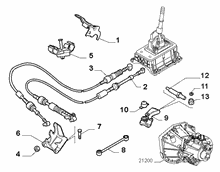 21221-020 GEAR STICK FLEX SHAFT