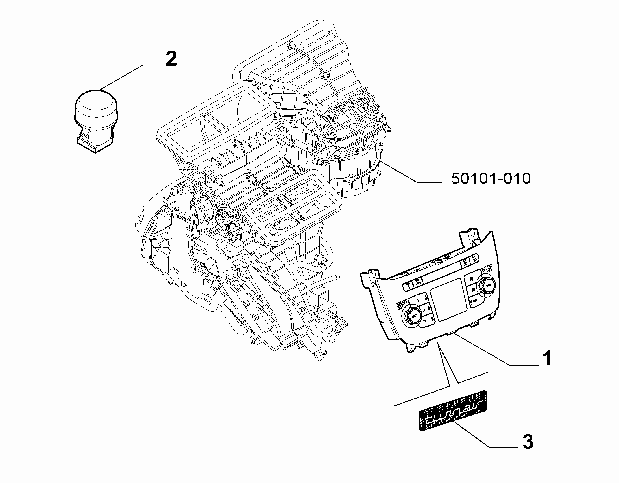 50101-020 HEATER/AIR CON