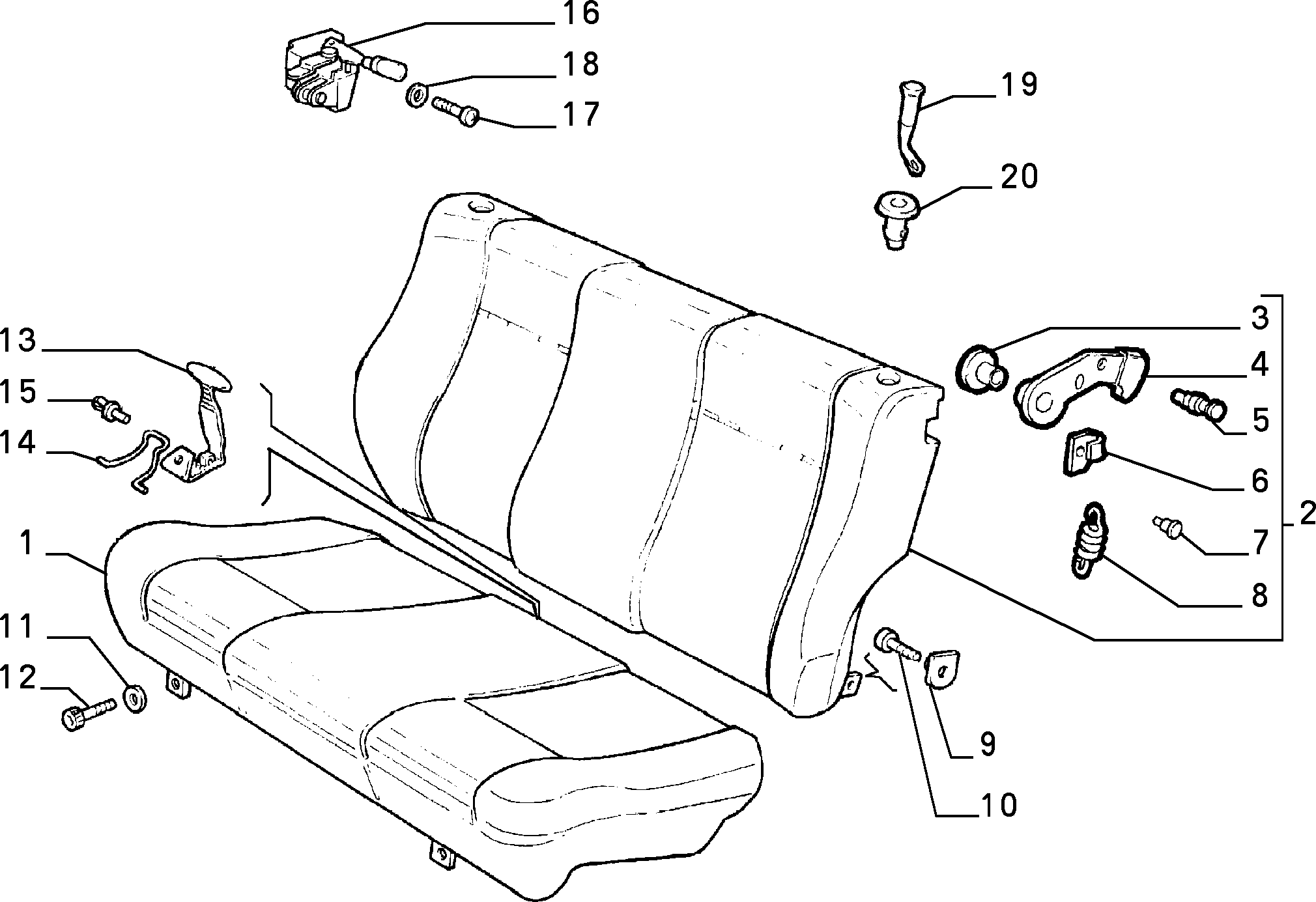70613/00 REAR SEAT