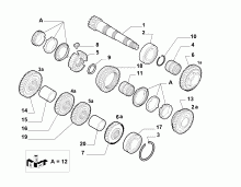 21215-030 SECONDARY SHAFT AND GEAR LEAD