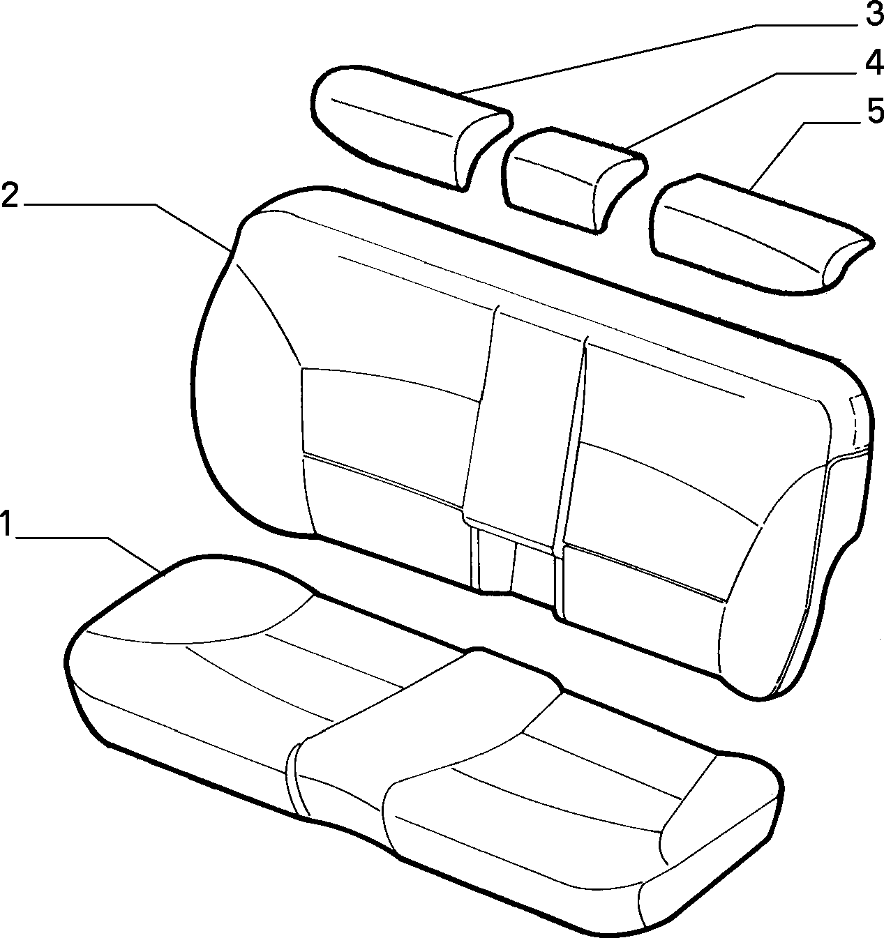 70615/00 REAR SEAT LINING