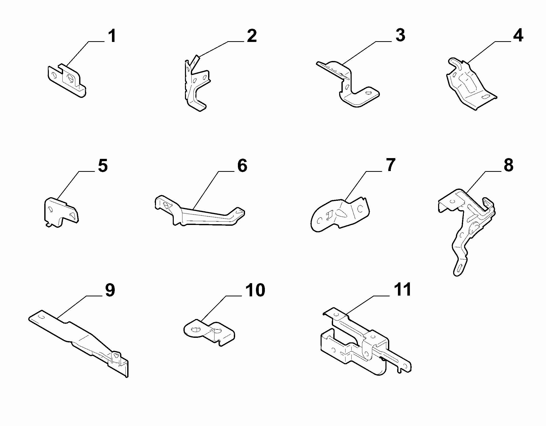 55527-010 CABLE SET FIXINGS