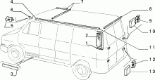 70712/00 НАРУЖНЫЕ НАКЛАДКИ И УПЛОТНИТЕЛИ 