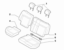 70613/00 REAR SEAT 