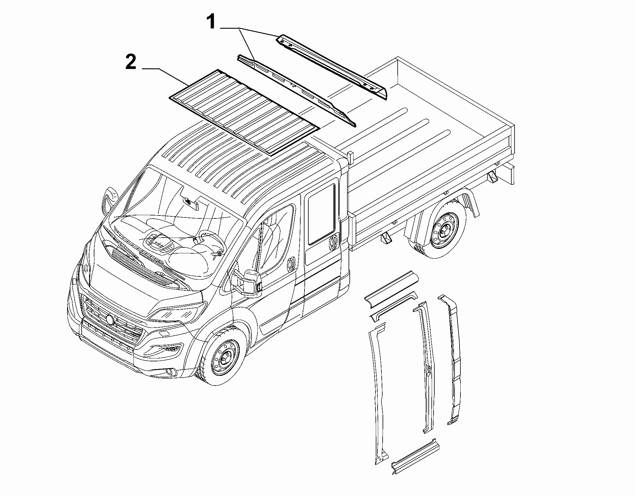 70020-030 ROOF FOR COMMERCIAL VEHICLES