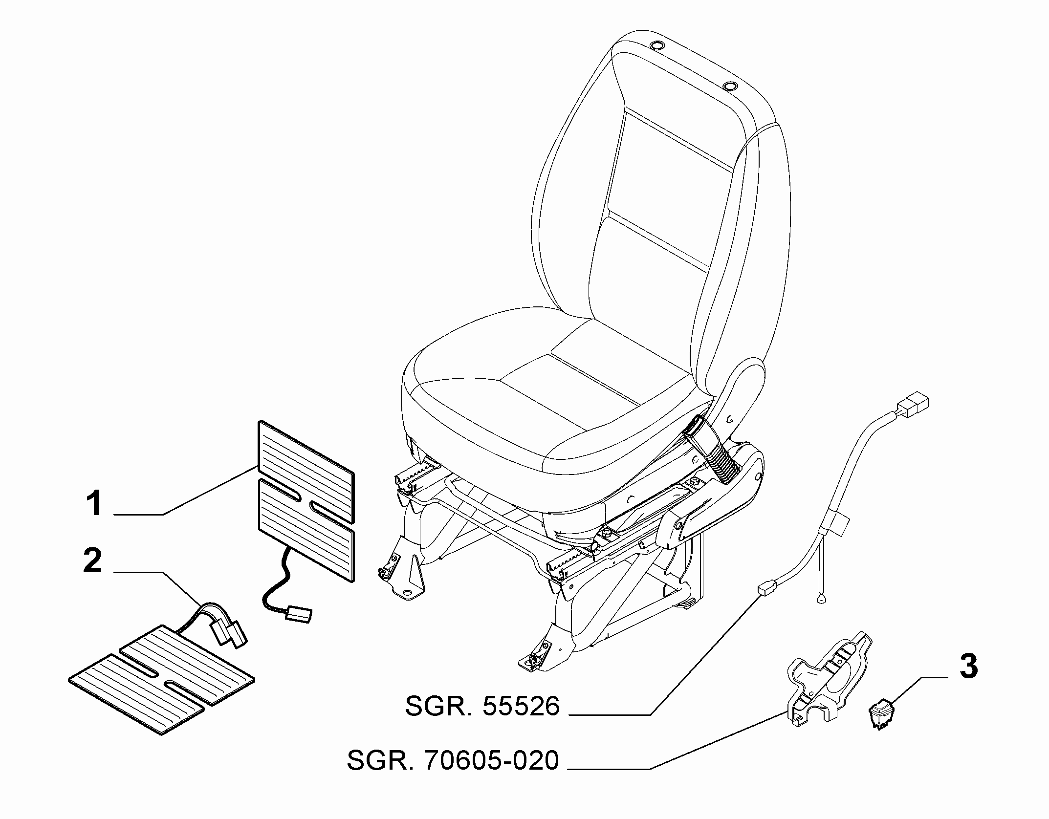 70601-040 ELECTRIC FRONT SEAT DEVICES