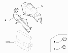 10225-020 INJECTION ECU AND ENGINE HARNESS FASTENERS