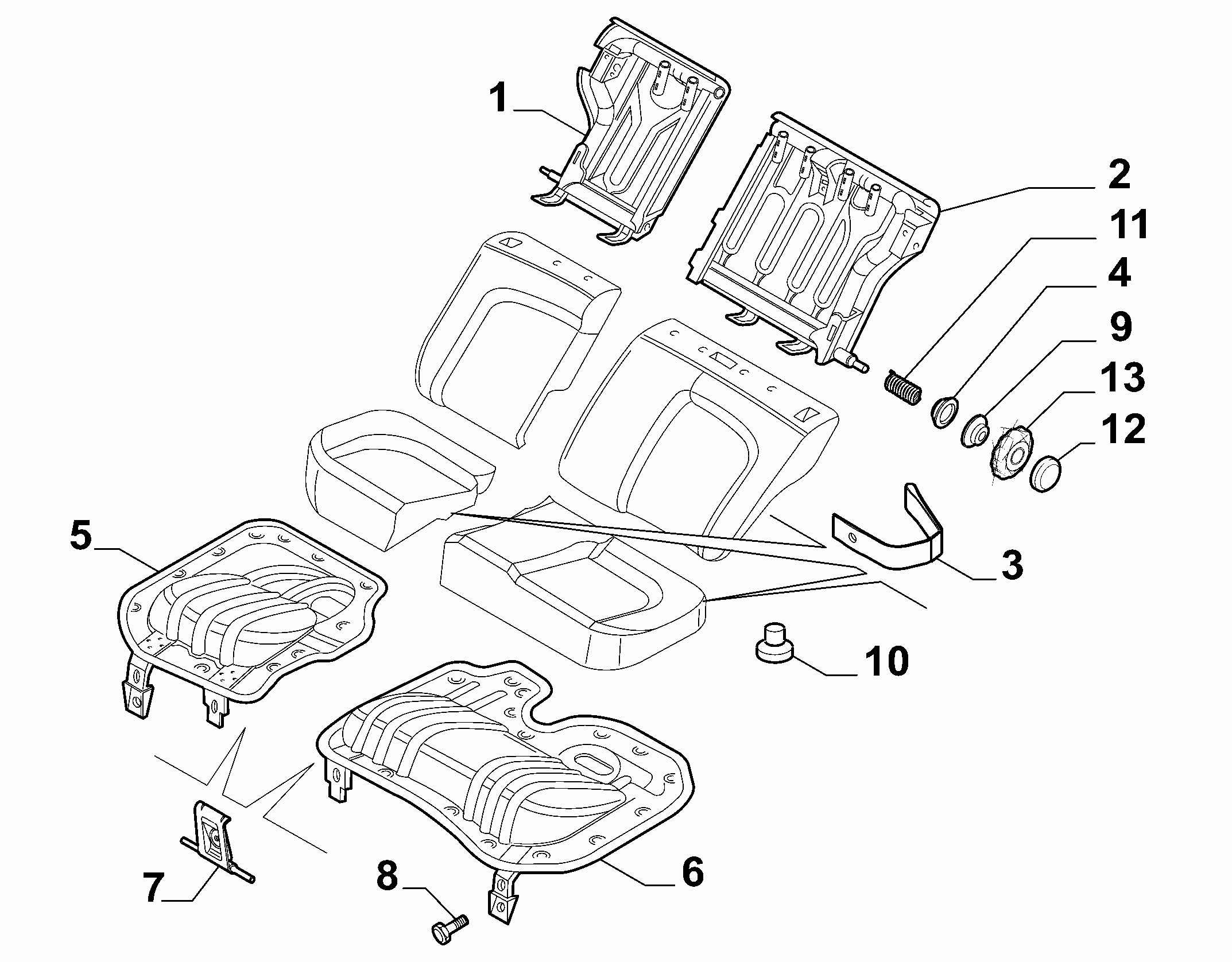 70613-020 REAR SEAT FRAME