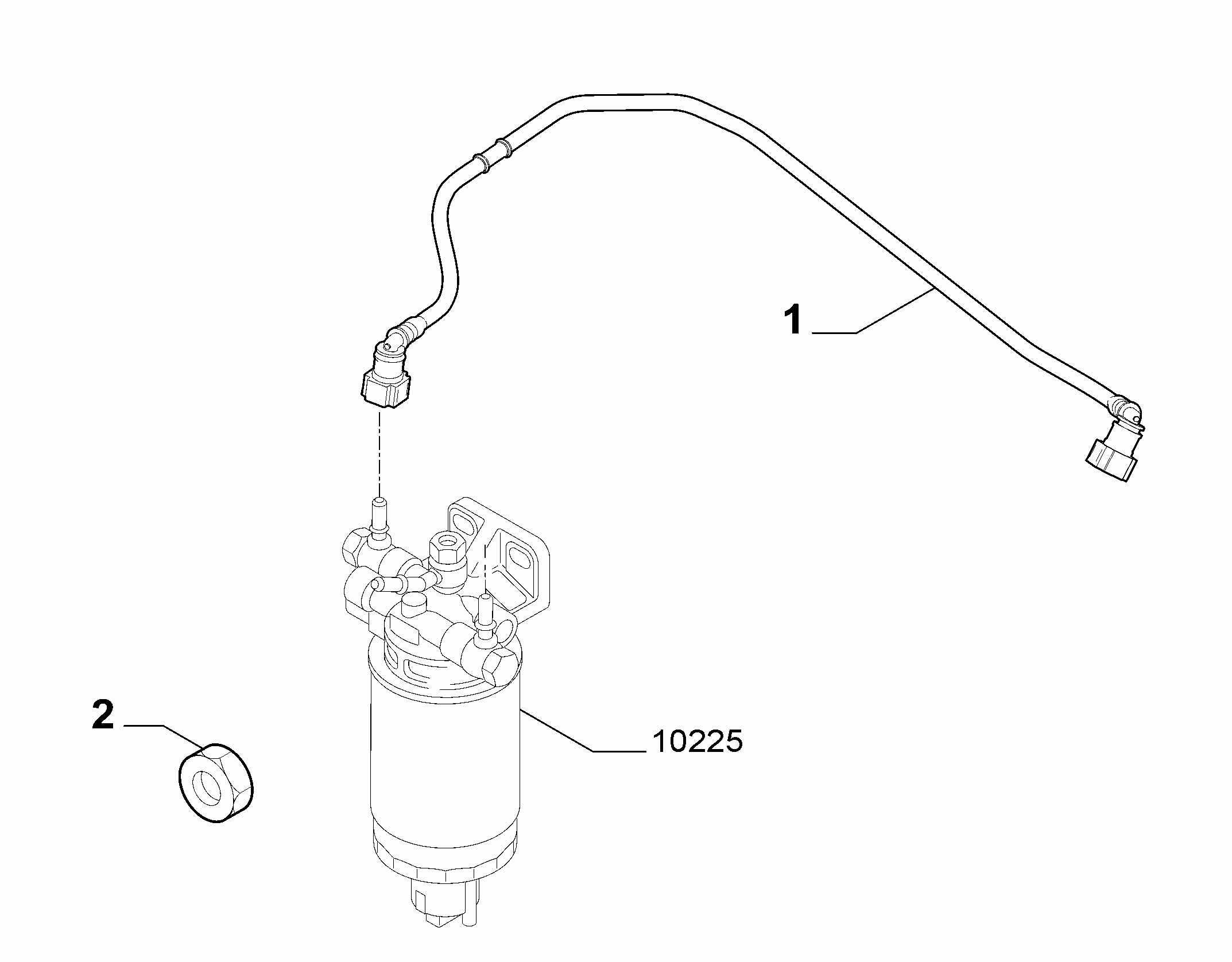10201-030 ENGINE WELL FUEL PIPES