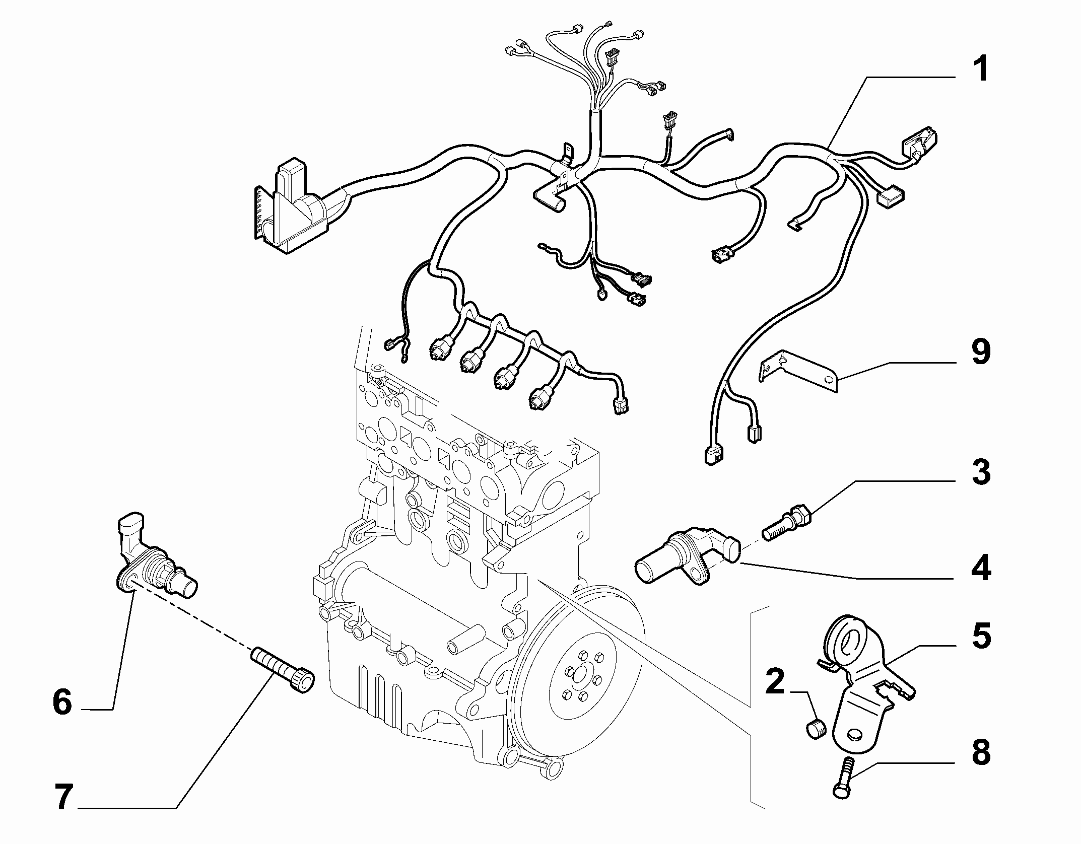 10226-040 ENGINE HARNESS AND SUPPORTS