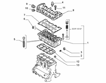 10101-020 CYLINDER HEAD AND GASKETS
