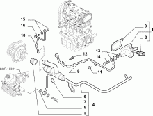10402-020 THERMOSTAT AND WATER PIPES