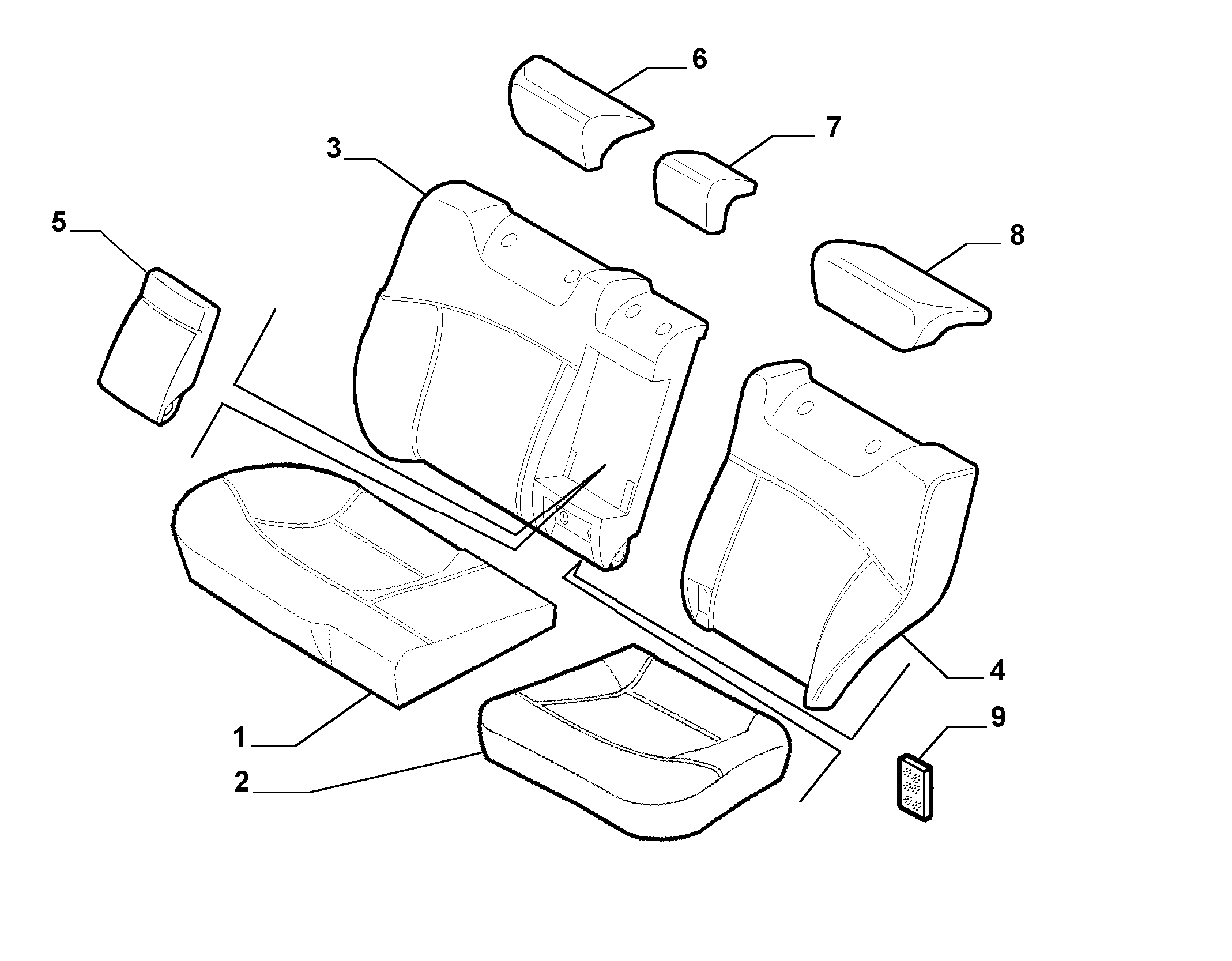70615/06 REAR SEAT LINING
