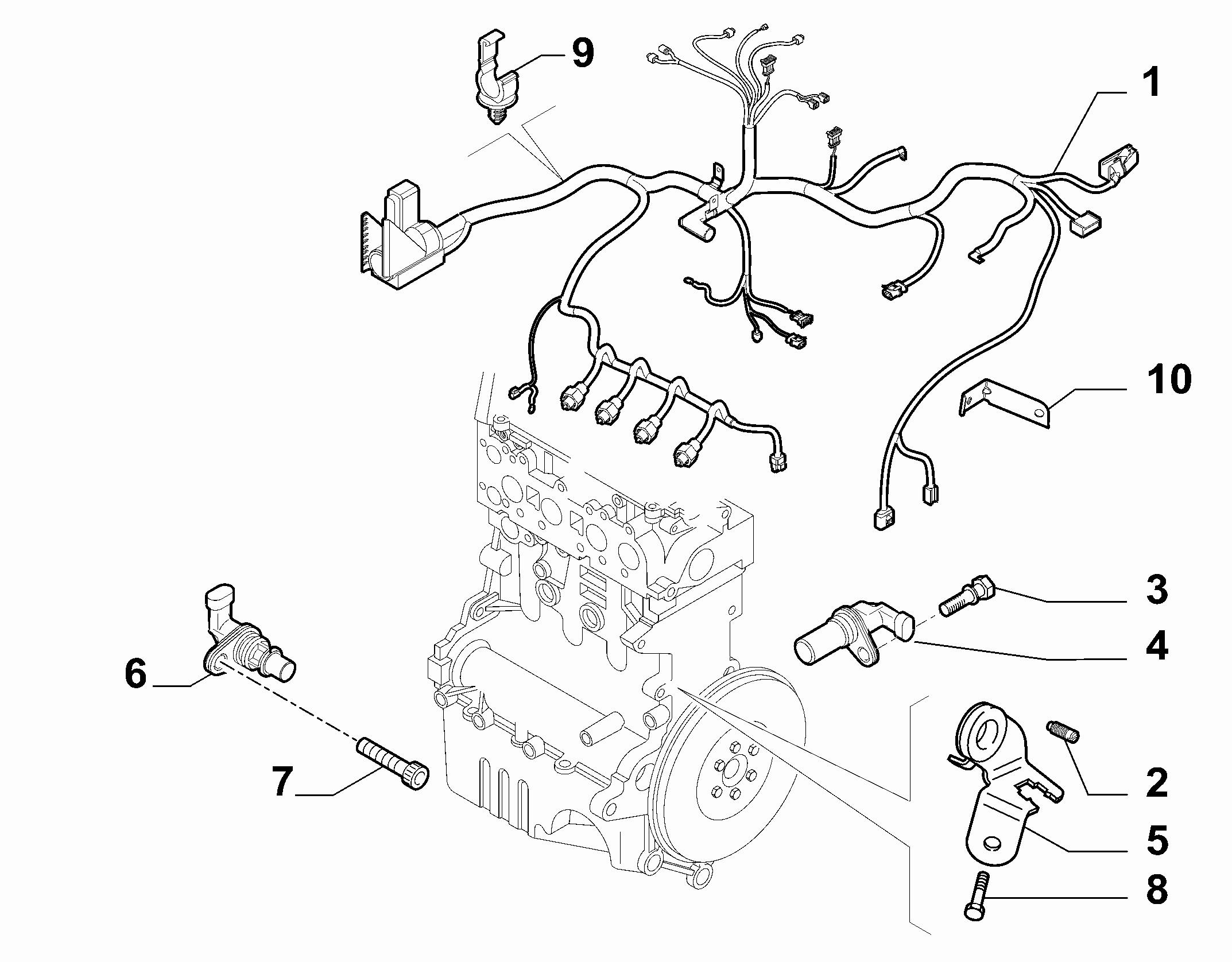 10226-040 ENGINE HARNESS AND SUPPORTS