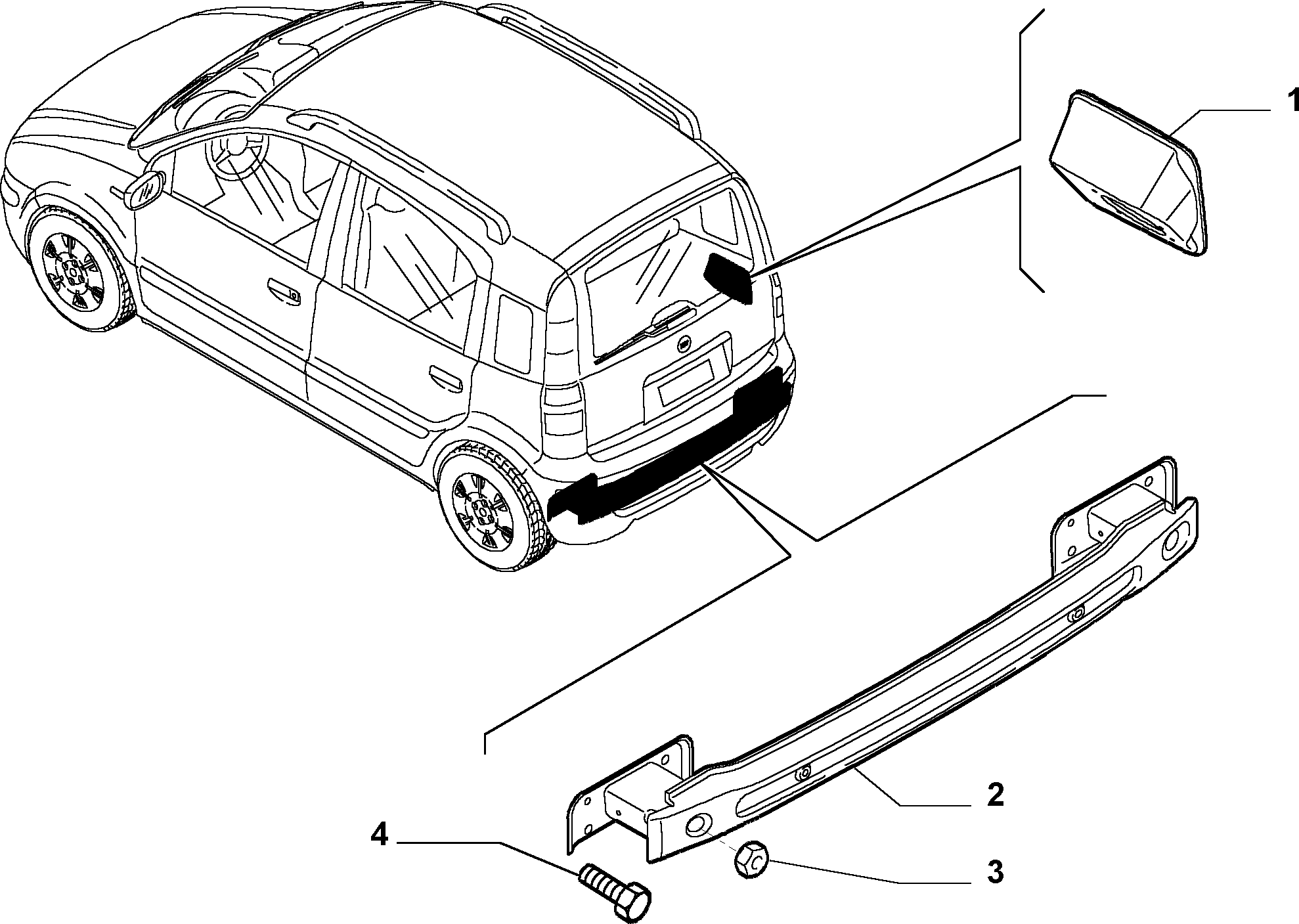 70004-040 REAR CRASH BOX