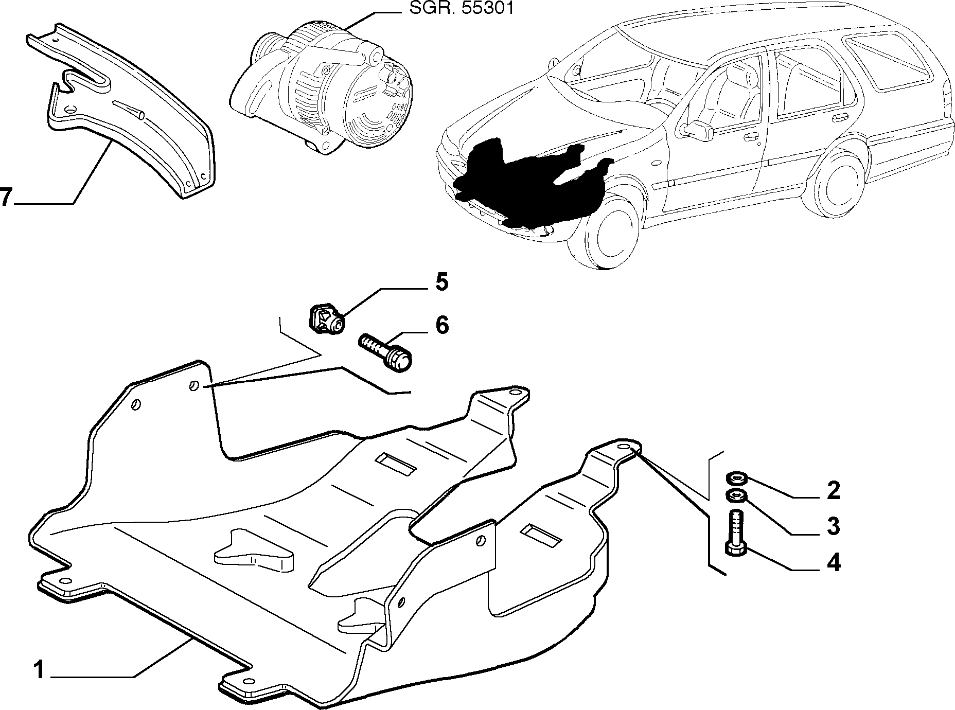 38115/01 ЩИТКИ ШАССИ