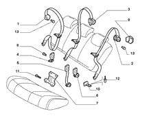70527-020 REAR SEAT BELTS