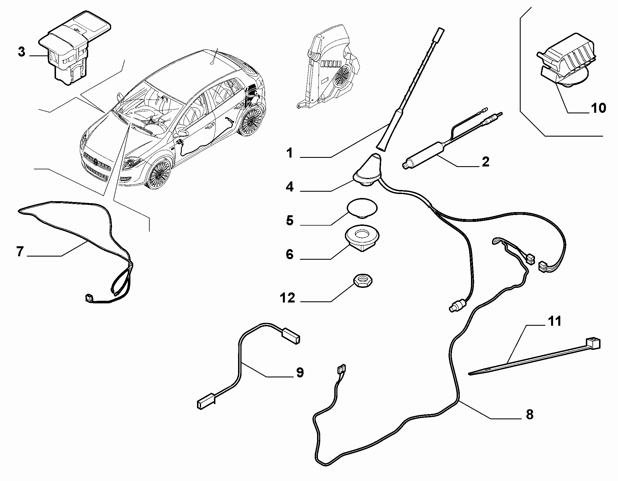 55521-030 AERIAL AND WIRING