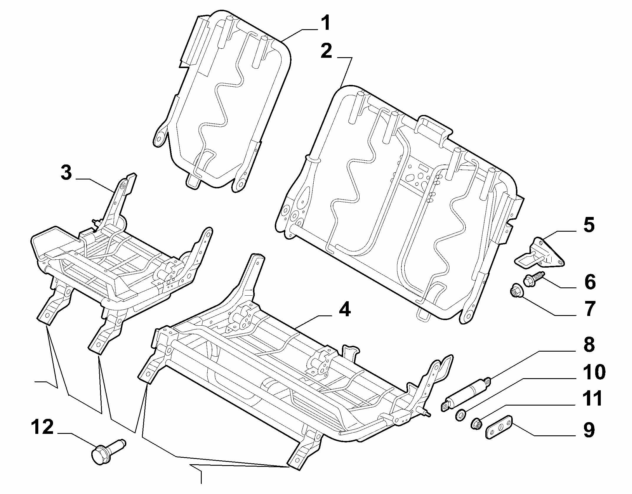 70613/00 REAR SEAT 