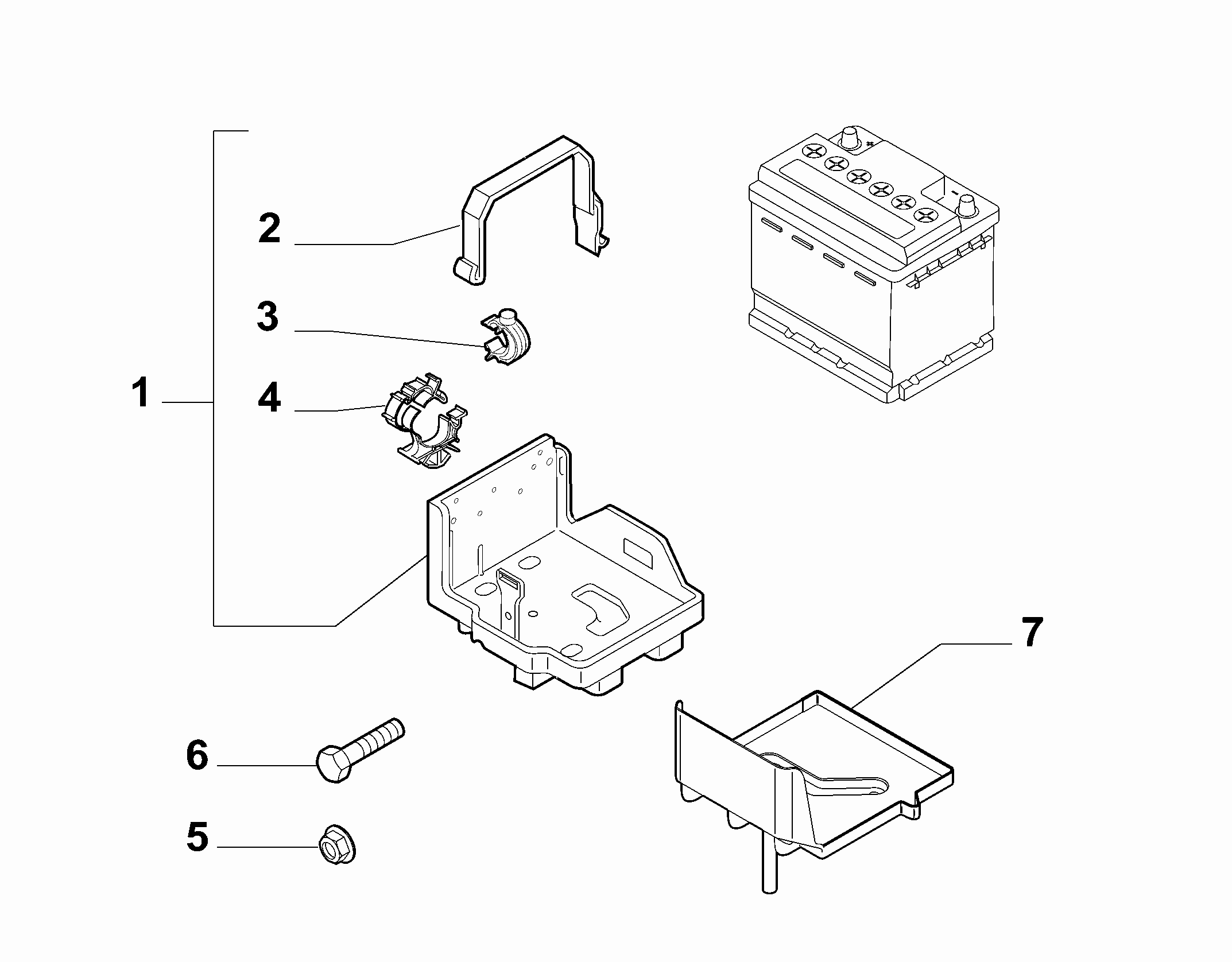55300-030 BATTERY SUPPORT