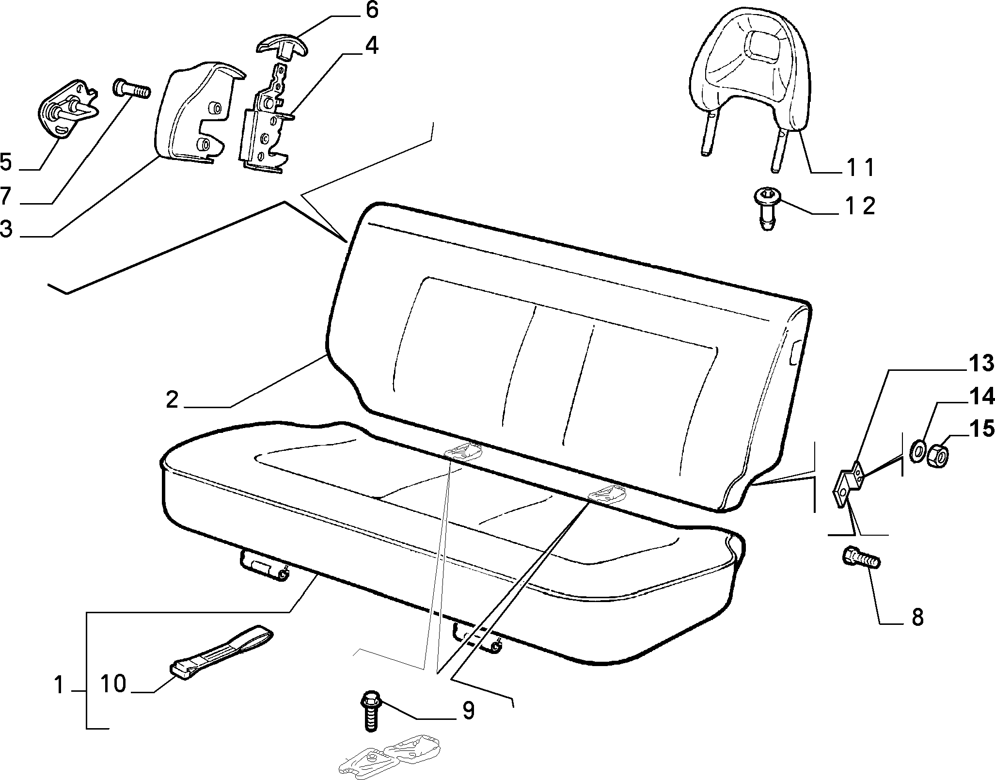 70613/02 REAR SEAT