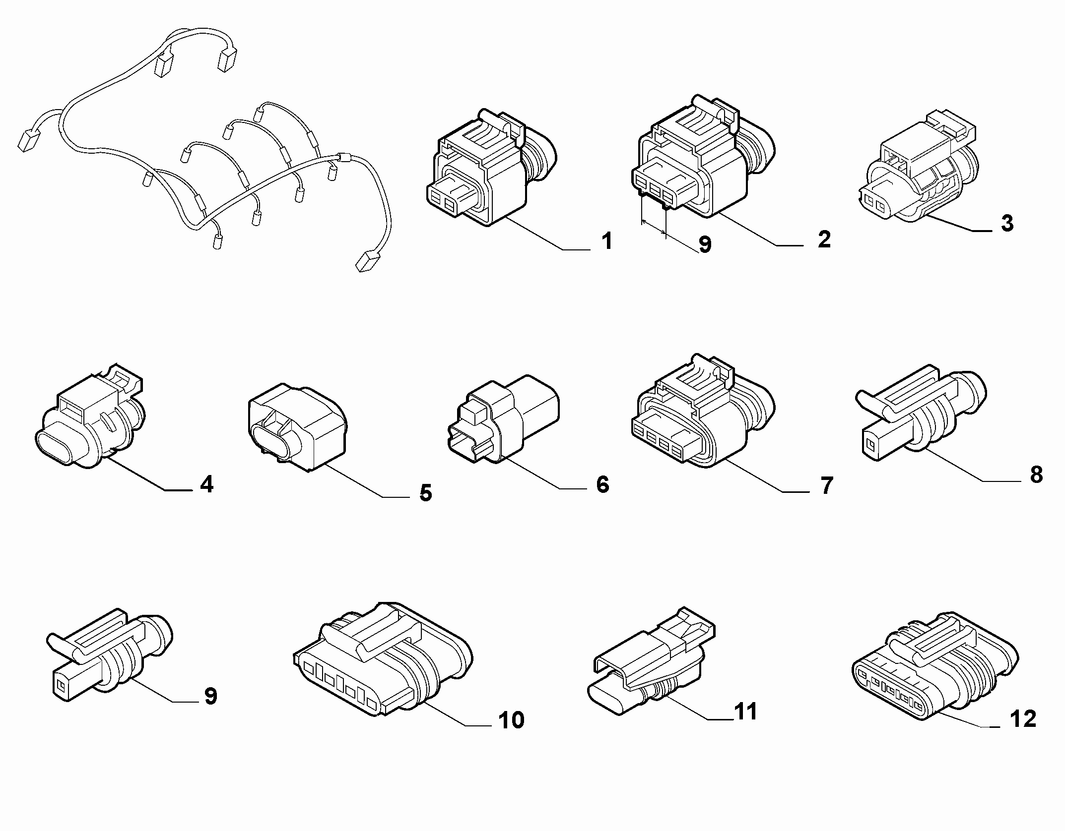 10226-060 ENGINE HARNESS CONNECTORS