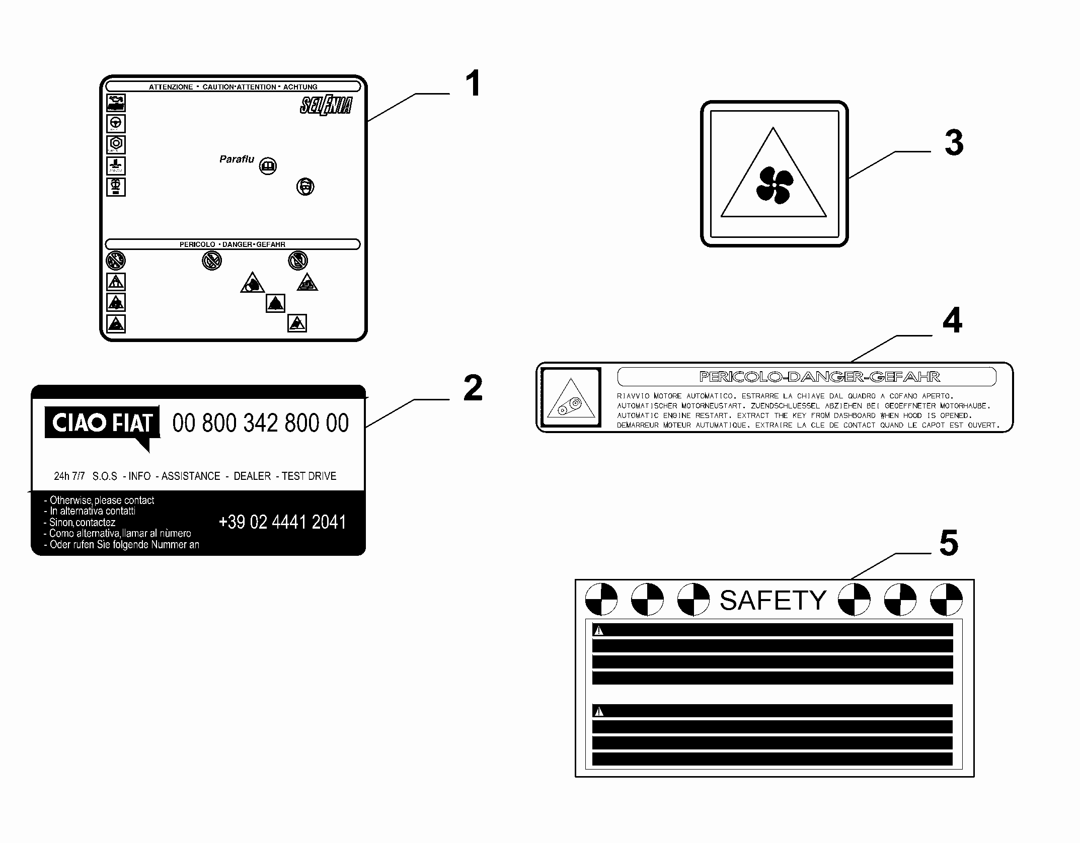 70750-010 ПРЕДУПР. ТАБЛИЧКИ И ИНСТРУКЦИИ 