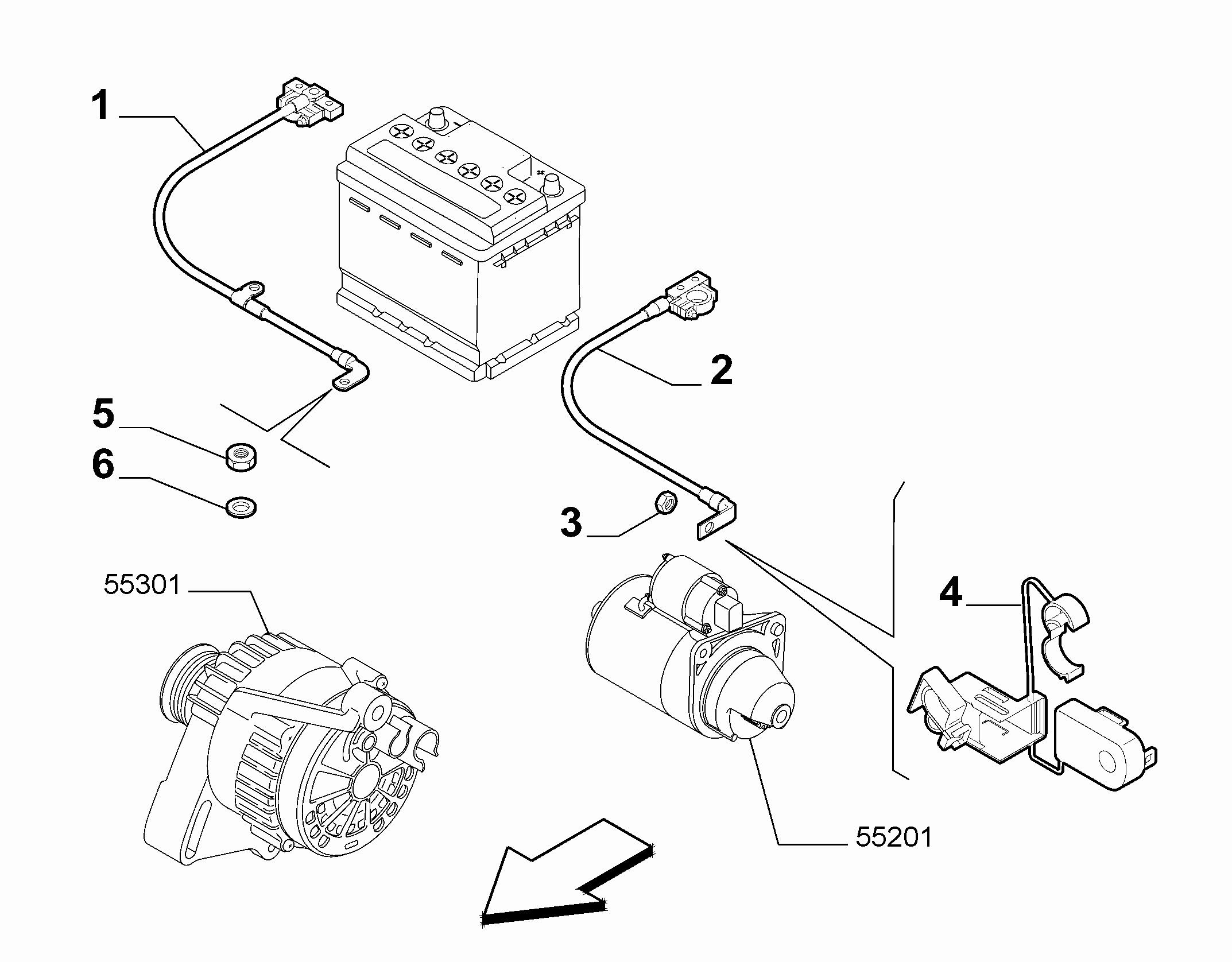 55300-040 BATTERY HARNESS