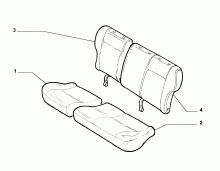 70615/08 REAR SEAT LINING