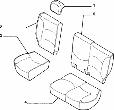 70615/08 REAR SEAT LINING