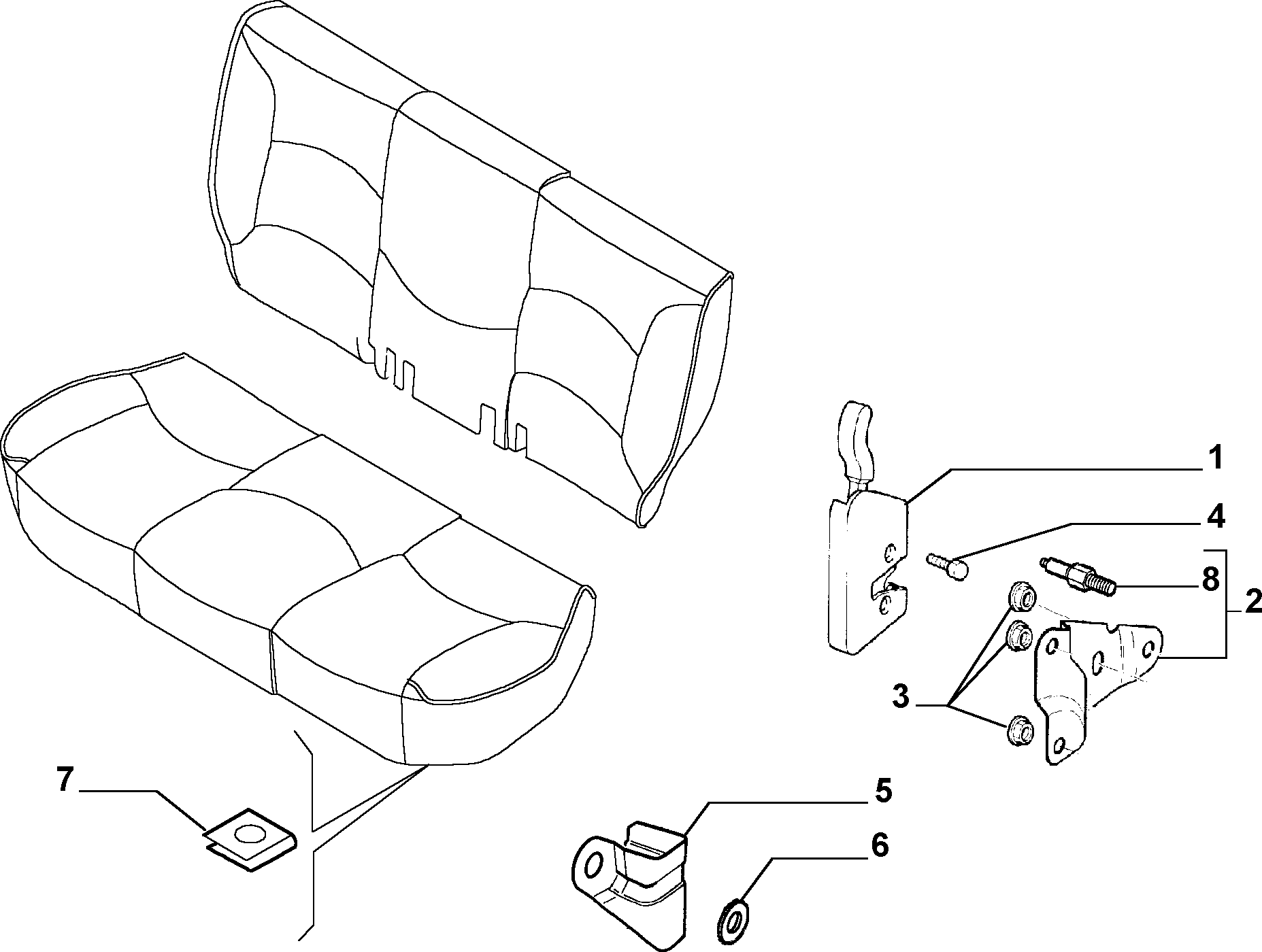 70613/03 REAR SEAT