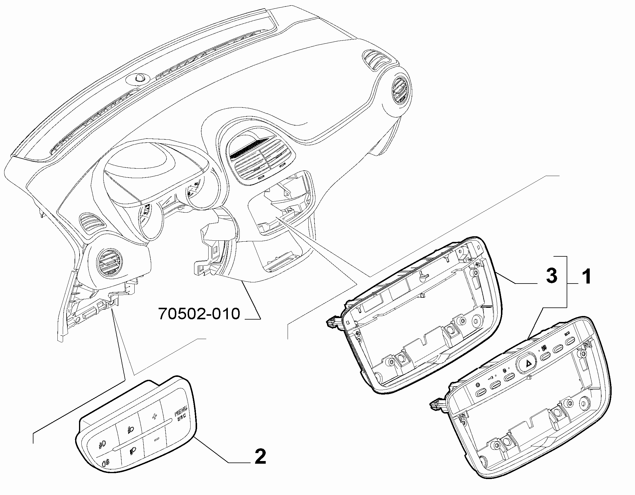 55503-020 DASHBOARD SWITCH