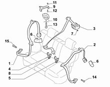 70527-020 REAR SEAT BELTS