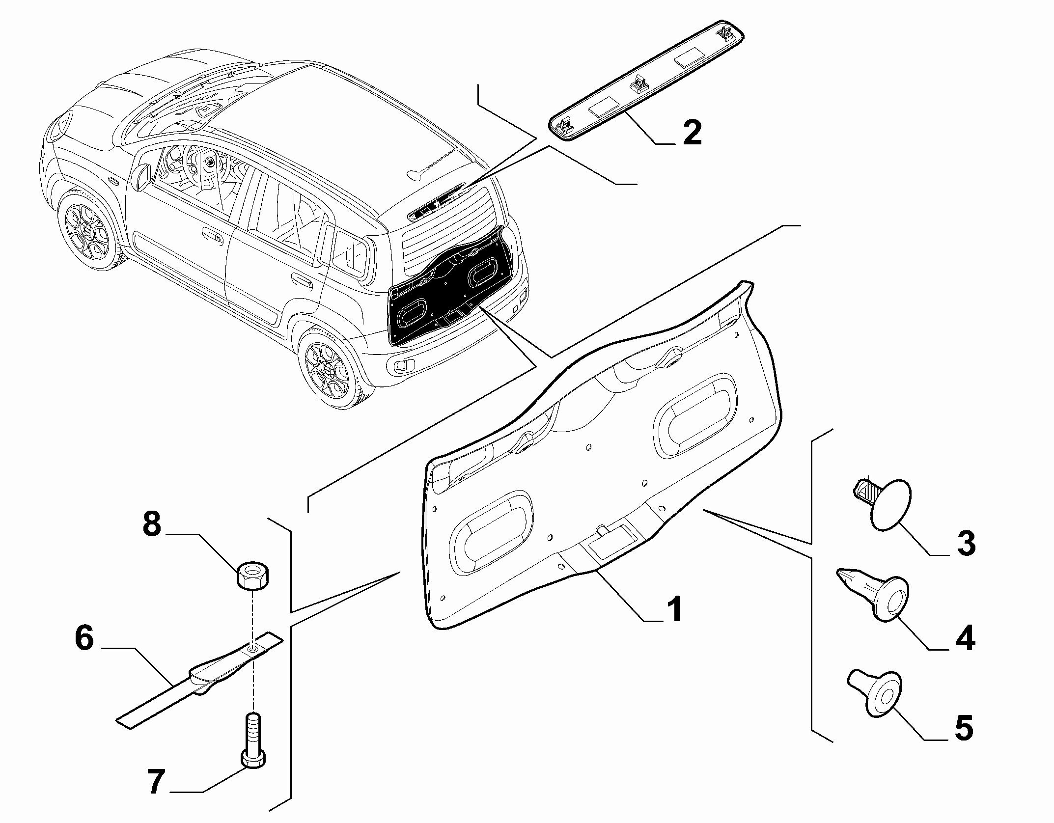 70148-030 INTERNAL REAR DOOR LINING