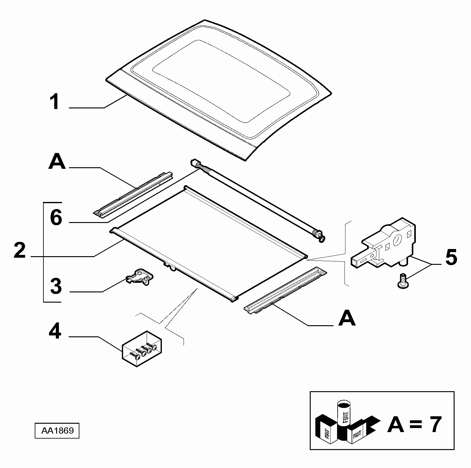 735488703 FIXED GLASS ROOF