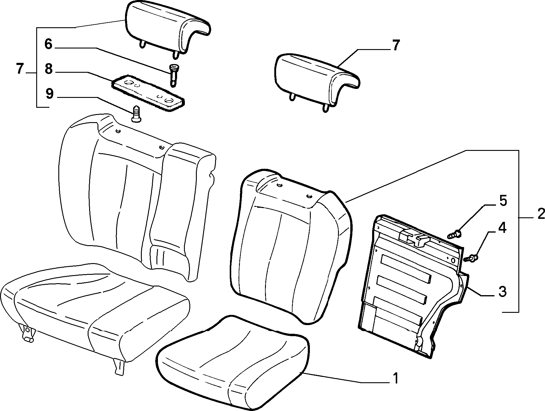 70613/01 REAR SEAT