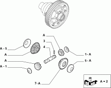 21220-020 CROWN WHEEL AND HALF CRANKSHAFT