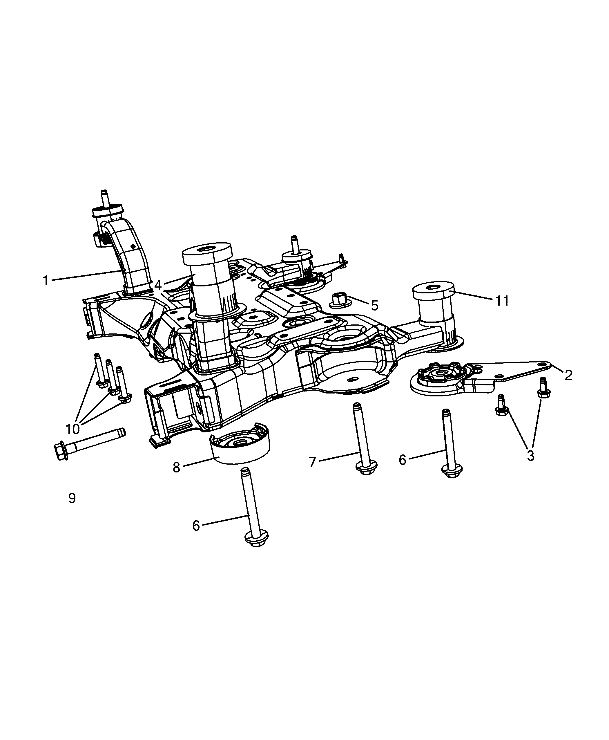 44301-030 CROSS ARM AND TORSION BAR