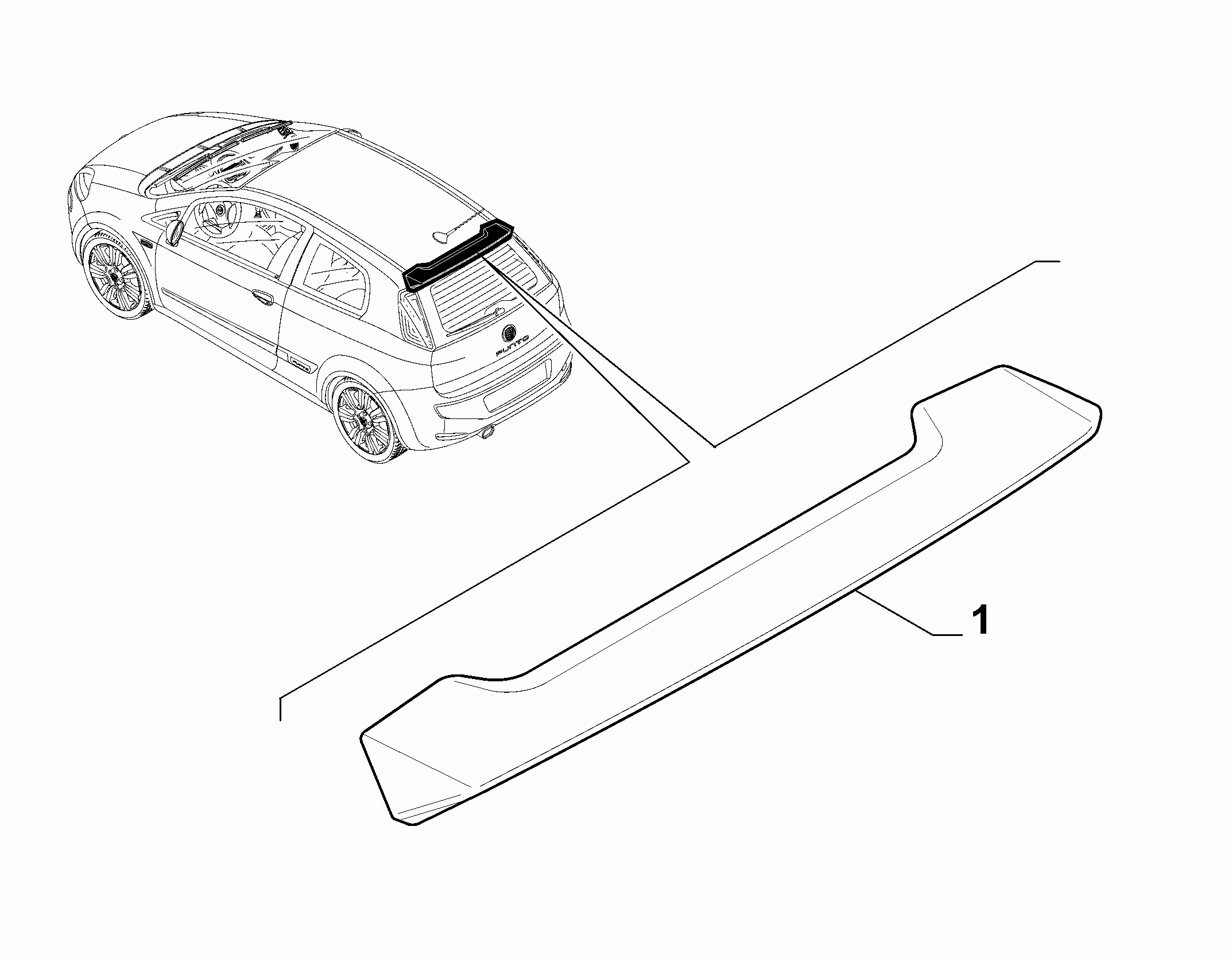 70732-010 REAR DOOR SPOILER