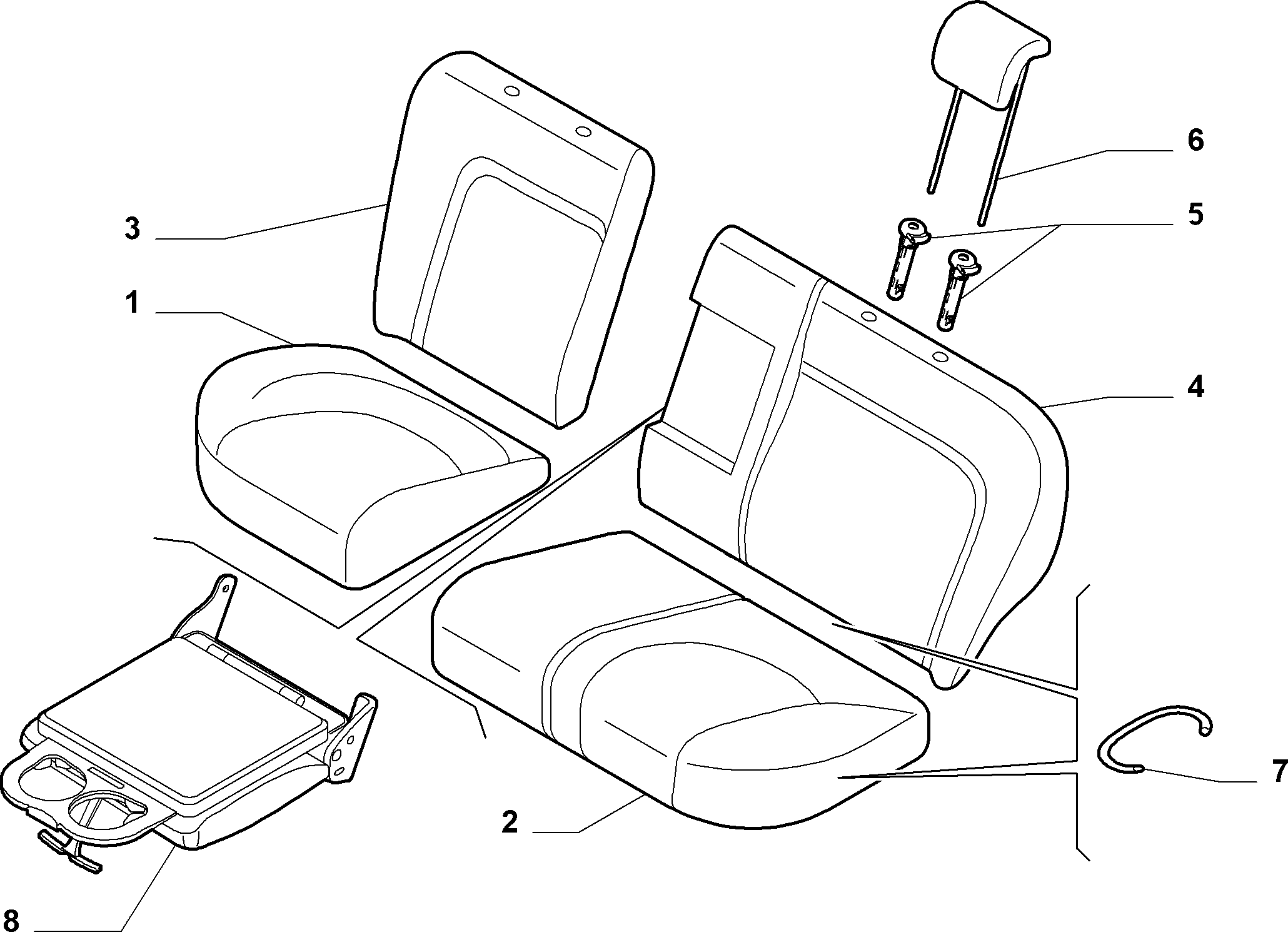 70615/03 REAR SEAT LINING
