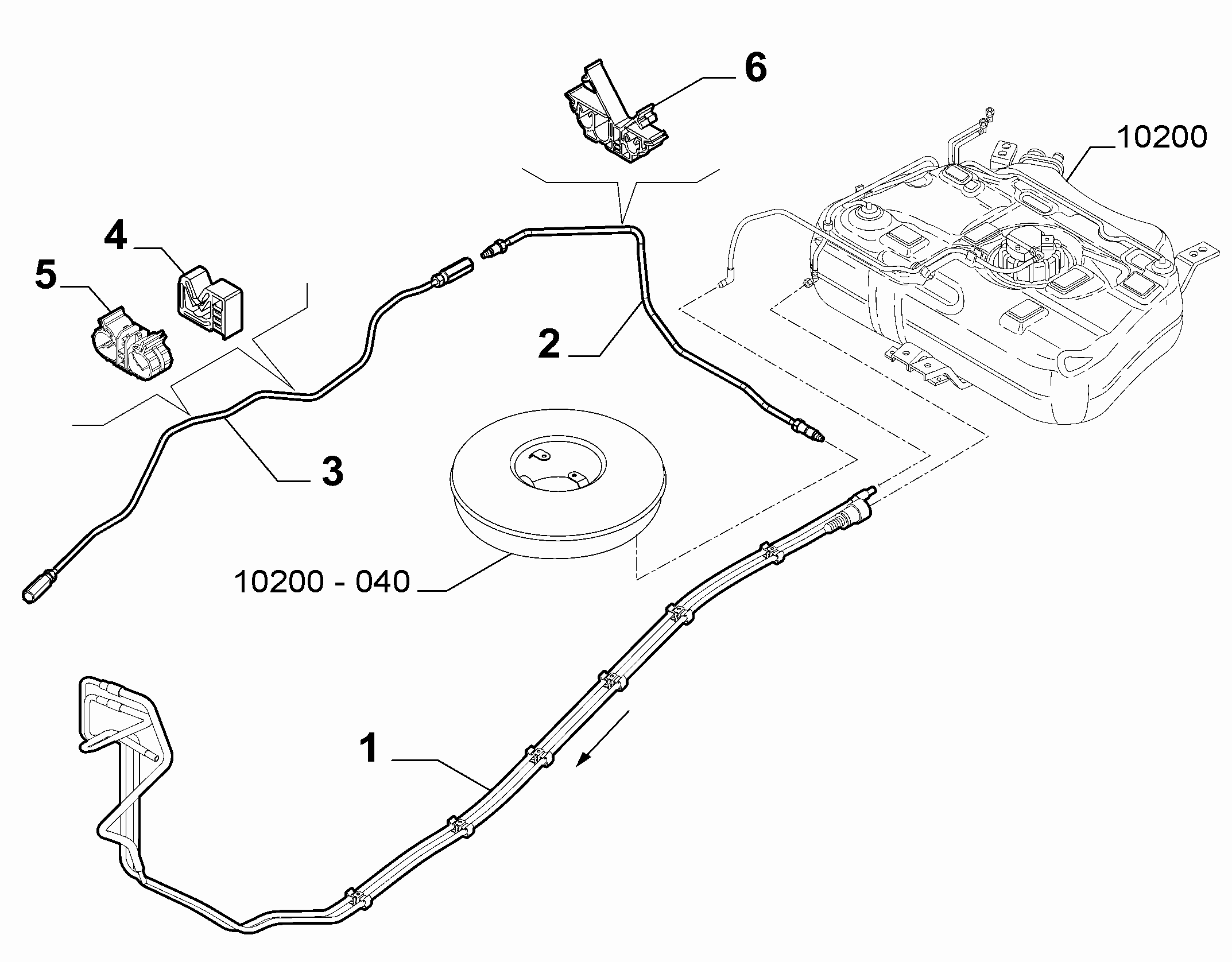 10201-020 UNDERSIDE FUEL PIPES