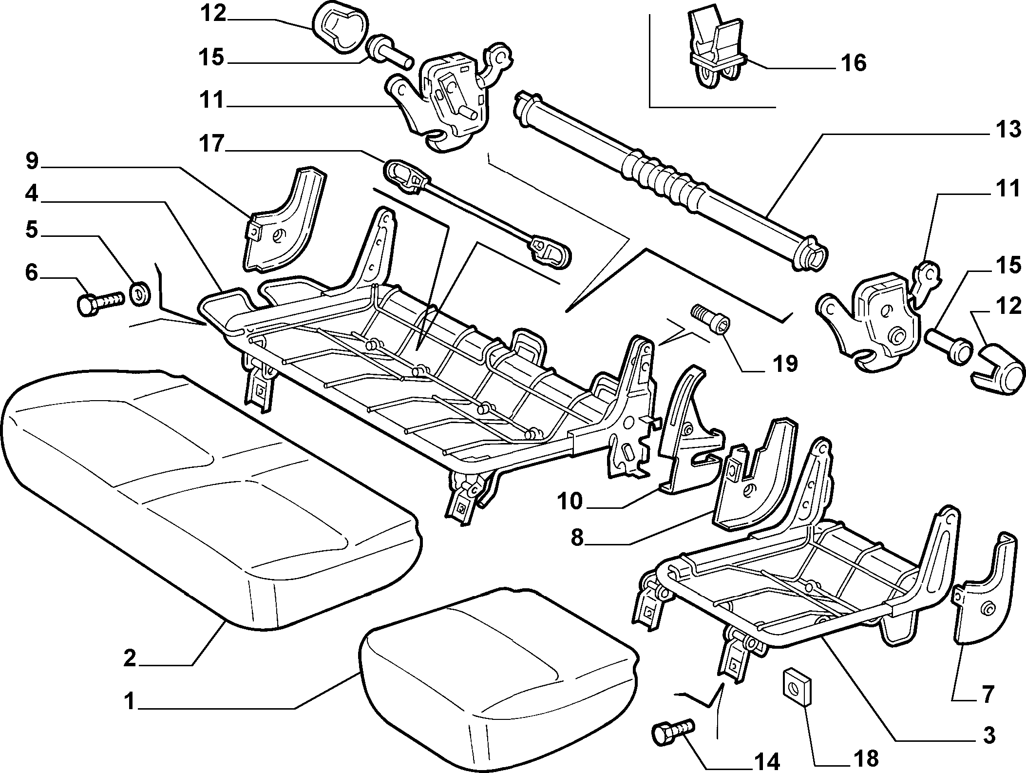 70613/01 REAR SEAT